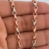 Cadena Rustica Espiga 9.95gr / 48cm / Dos Oros Blanco Rosa 18K $
