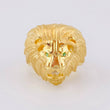 Anillo Rostro León 7.2g / T11 1/4 Dos Oros Amarillo Blanco 18K