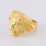 Anillo Rostro León 7.2g / T11 1/4 Dos Oros Amarillo Blanco 18K