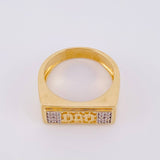 Anillo Dad 9.25g / T10 1/2 Dos Oros Amarillo Blanco 18K