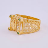Anillo Virgen de Guadalupe Enmallada 6.25g / T9 1/2 Oro Amarillo 18K