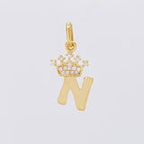 Dije Letra N Corona 1.1g / 2.2cm Oro Amarillo 18K