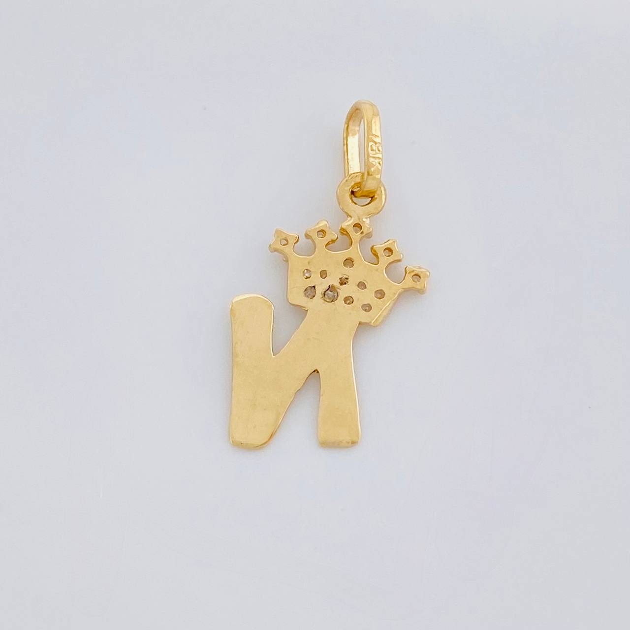Dije Letra N Corona 1.1g / 2.2cm Oro Amarillo 18K
