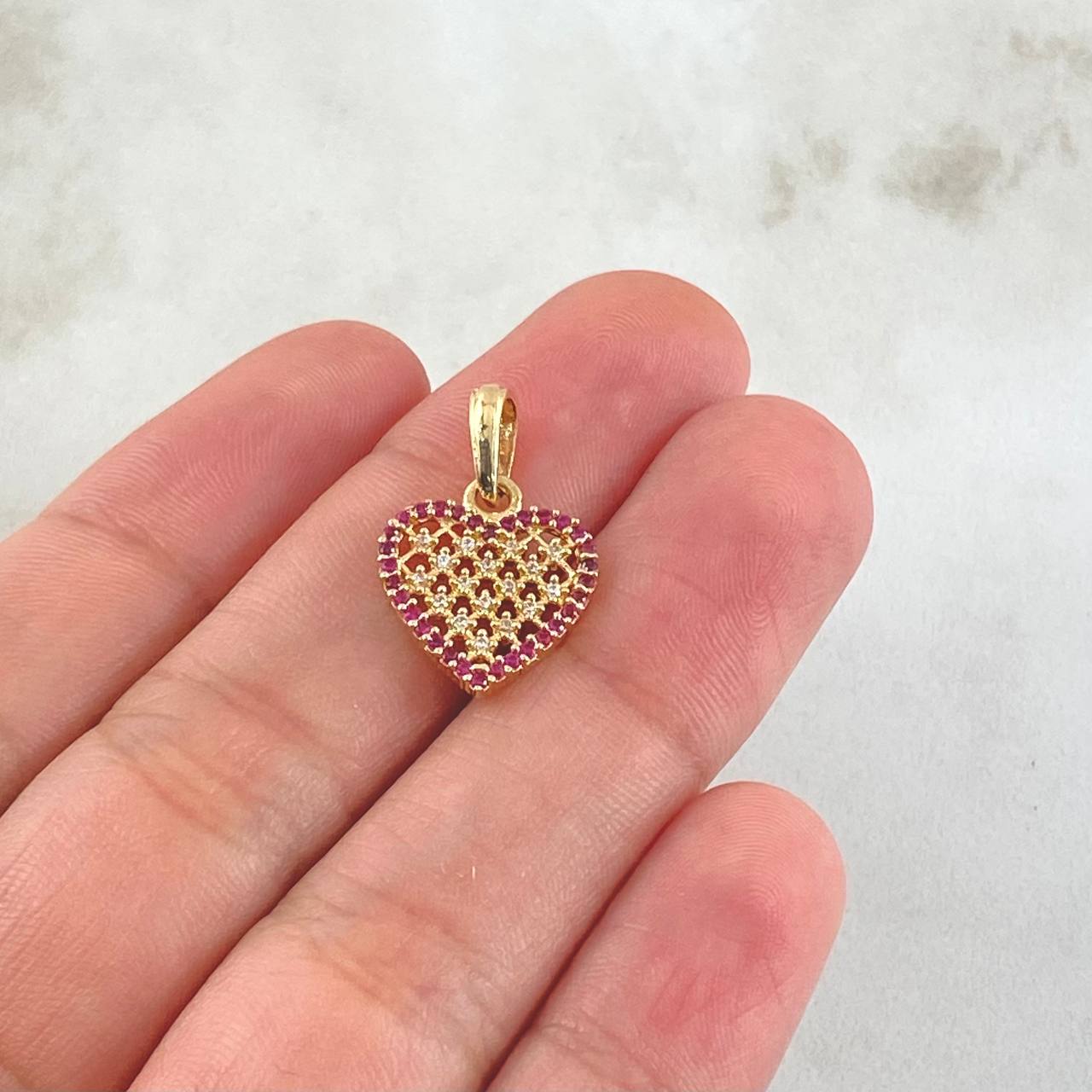 Dije Corazón Túpido 1.5gr / 2cm / Oro Amarillo 18K ©