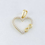 Dije Silueta Corazón Infinito 0.8gr / 2cm / Oro Amarillo 18K ©