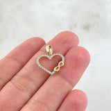 Dije Silueta Corazón Infinito 0.8gr / 2cm / Oro Amarillo 18K ©