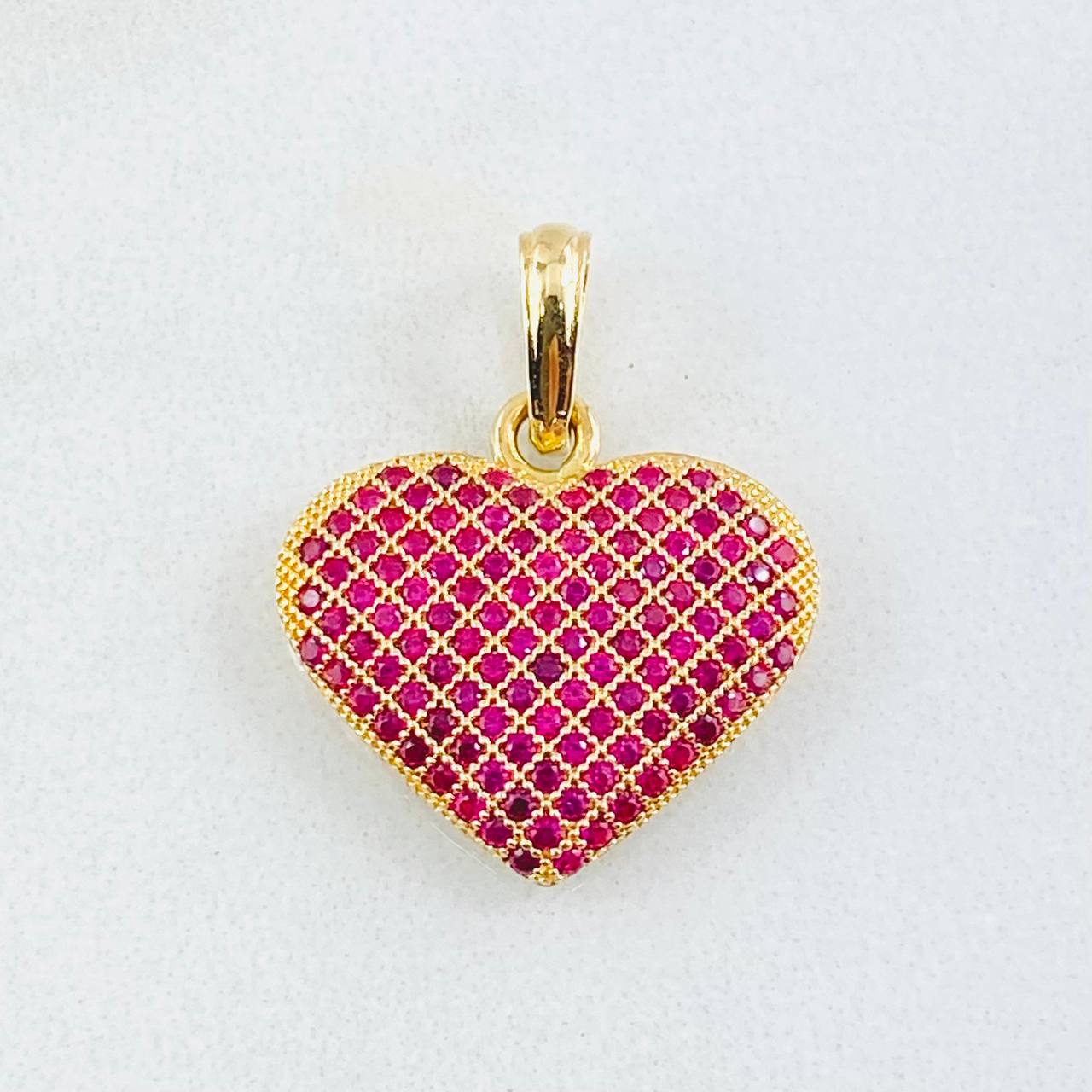 Dije Corazón Túpido 2gr / 2.3cm / Oro Amarillo 18K ©