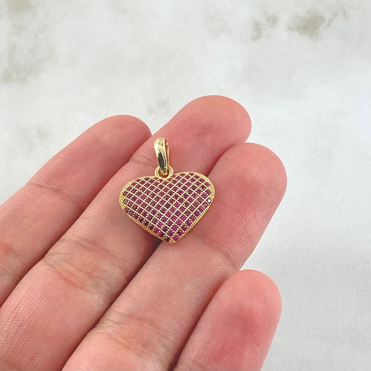 Dije Corazón Túpido 2gr / 2.3cm / Oro Amarillo 18K ©