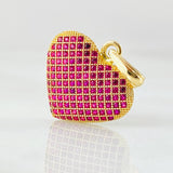 Dije Corazón Túpido 2gr / 2.3cm / Oro Amarillo 18K ©