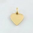 Dije Placa Corazón 1.85gr / 2.2cm / Oro Amarillo 18K