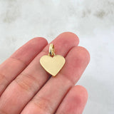 Dije Placa Corazón 1.85gr / 2.2cm / Oro Amarillo 18K