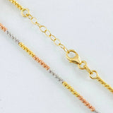 Cadena Guaya Tipo Militar 8.6gr / 40cm-45cm / Tres Oros +4 18K ©