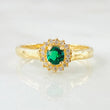 Anillo Solitario Halo 2.5gr / T7 / Oro Amarillo 18K ©