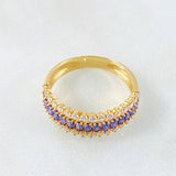 Anillo Churumbela Carril Tupido 3.75gr / T5 3/4 / Oro Amarillo 18K