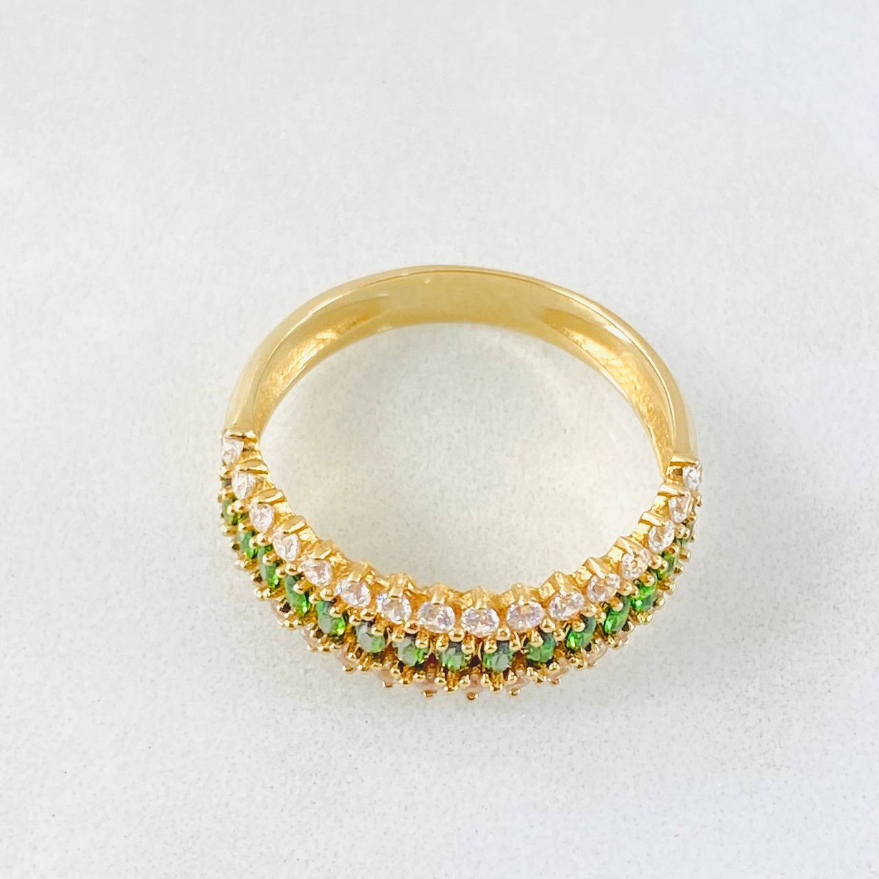 Anillo Churumbela Carril Túpido 3.95gr / T7 1/4 / Oro Amarillo 18K ©