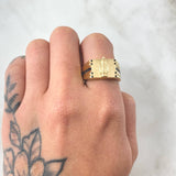 Anillo Virgen Milagrosa 5.6gr / T9 1/2 / Oro Amarillo 18K ©