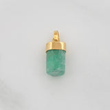 Dije Morralla Esmeralda 0.8g / 2cm Oro Amarillo 18K