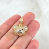 Dije Rostro Oso 3.95gr / 2.3cm / Oro 18K