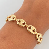 Pulso GC 10.15gr / 22cm / 10mm Liso Oro Amarillo 18K &