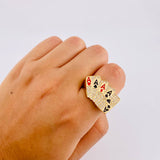 Anillo Poker 9.3 g / T10 1/2 Oro Amarillo 18K