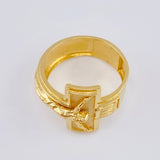 Anillo Cruz Cristo Punteada 6.55 g / T9 1/2 Oro Amarillo 18K