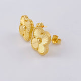 Topos Trebol Diamantado 3.5 g / 1.3 cm Oro Amarillo 18K