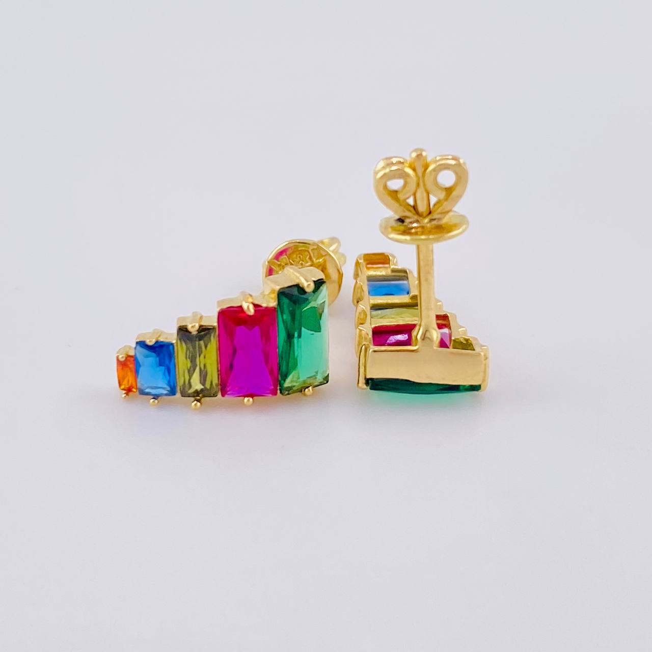 Topos Arcoiris 1.9 g / 1.3 cm Oro Amarillo 18K