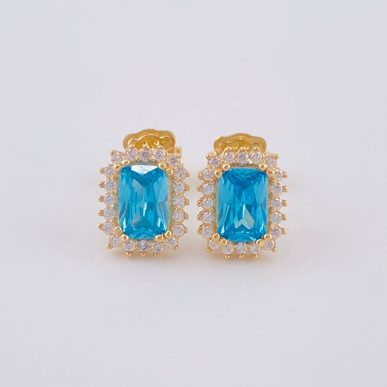Topos Halo Rectangulo 2.2 g / 1 cm Oro Amarillo 18K