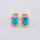 Topos Halo Rectangulo 2.2 g / 1 cm Oro Amarillo 18K