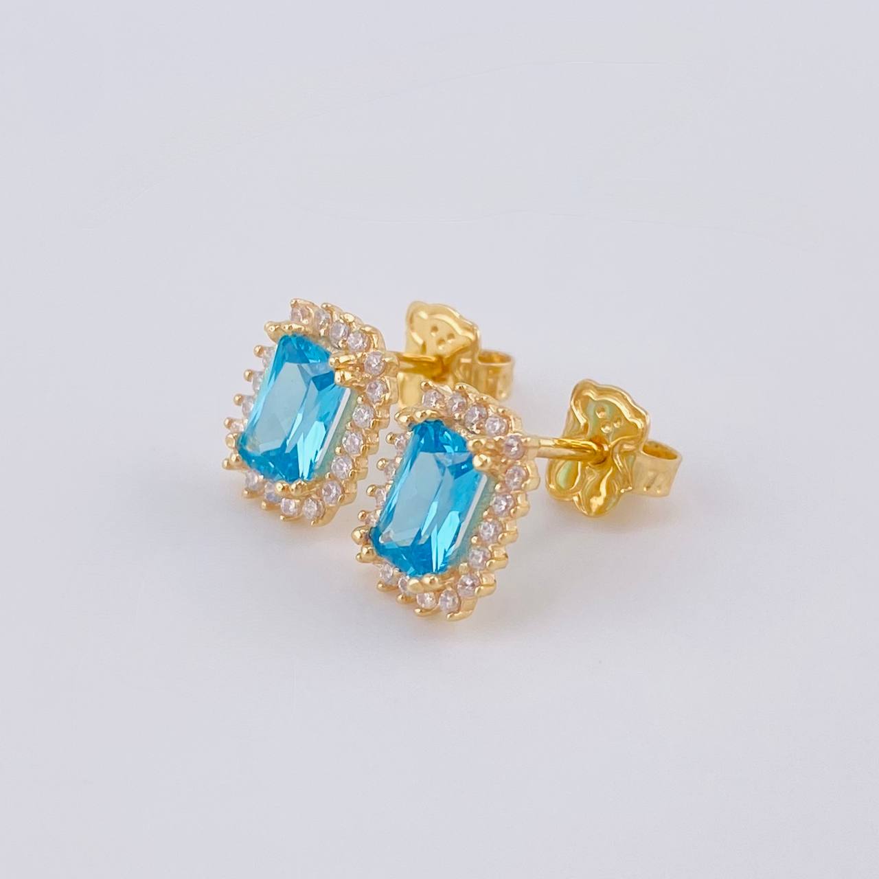 Topos Halo Rectangulo 2.2 g / 1 cm Oro Amarillo 18K