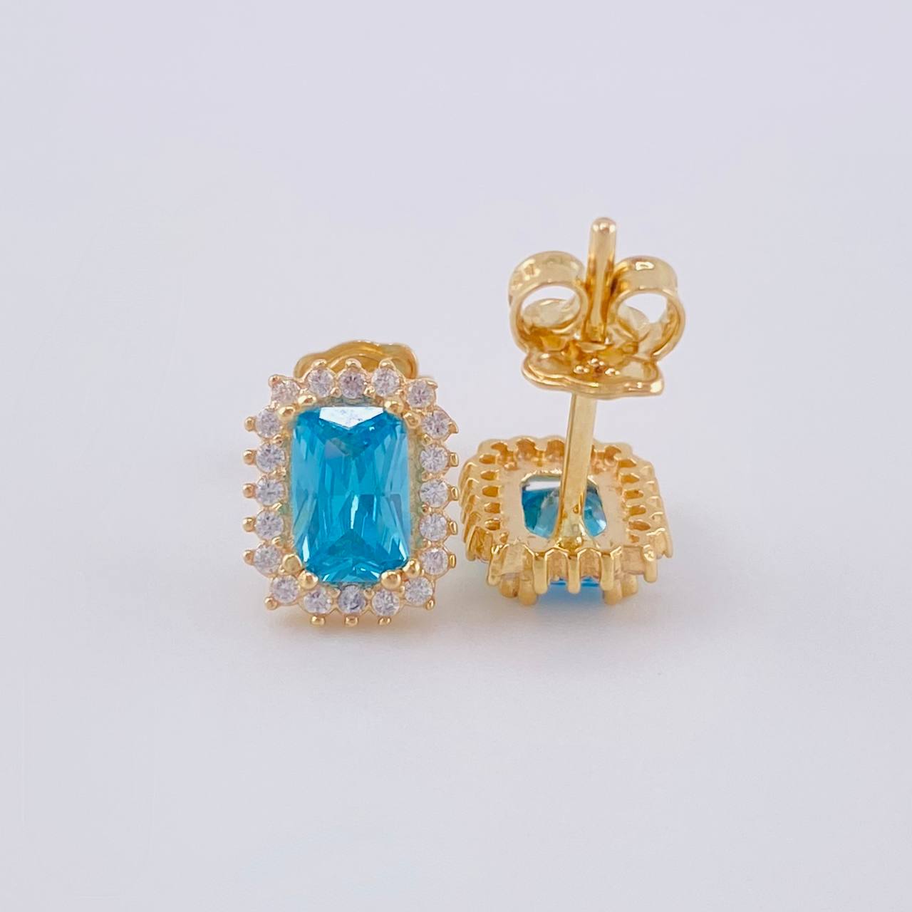 Topos Halo Rectangulo 2.2 g / 1 cm Oro Amarillo 18K