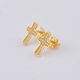 Topos Cruz 1.5 g / 1.4 cm Oro Amarillo 18K