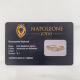 Anillo Solitario Diamantes 36 Pts 1.95 g / T7 1/4 Oro Amarillo 18K