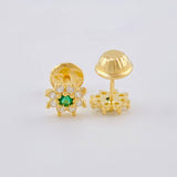 Topos Flor Estrellada 0.85 g / 6 mm Oro Amarillo 18K