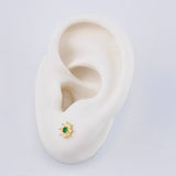 Topos Flor Estrellada 0.85 g / 6 mm Oro Amarillo 18K