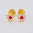 Topos Flor Estrellada 0.85 g / 6 mm Oro Amarillo 18K