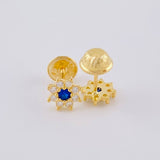 Topos Flor Estrellada 0.85 g / 6 mm Oro Amarillo 18K