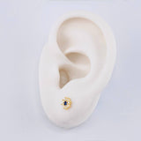 Topos Flor Estrellada 0.85 g / 6 mm Oro Amarillo 18K