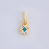 Dije Flor En Circulo 0.45 g / 1.3 cm Oro Amarillo 18K