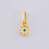 Dije Flor En Circulo 0.45 g / 1.3 cm Oro Amarillo 18K