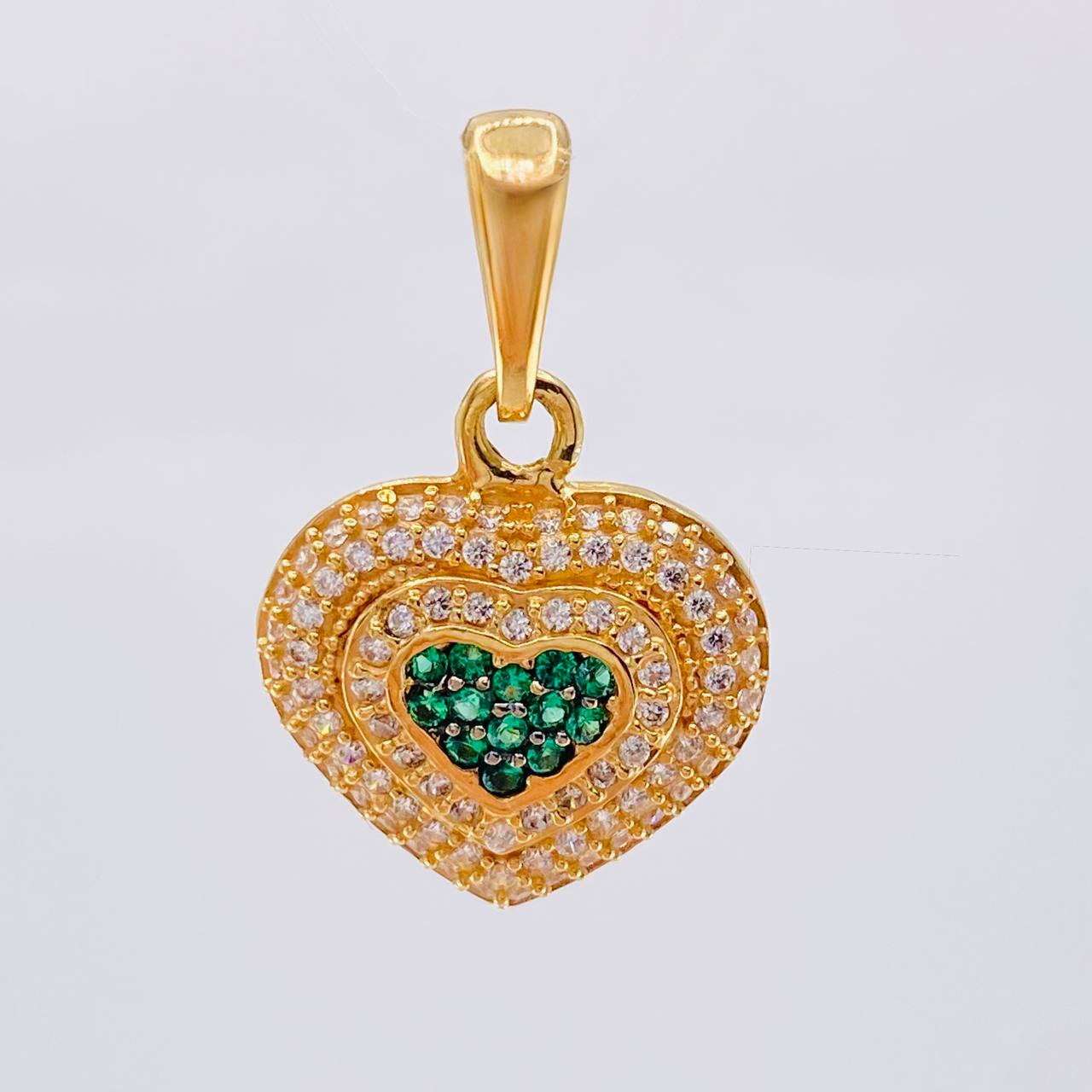 Dije Corazón Tupido 3.5 g / 2.5 cm Oro Amarillo 18K