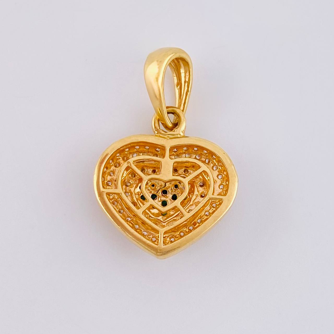 Dije Corazón Tupido 3.5 g / 2.5 cm Oro Amarillo 18K