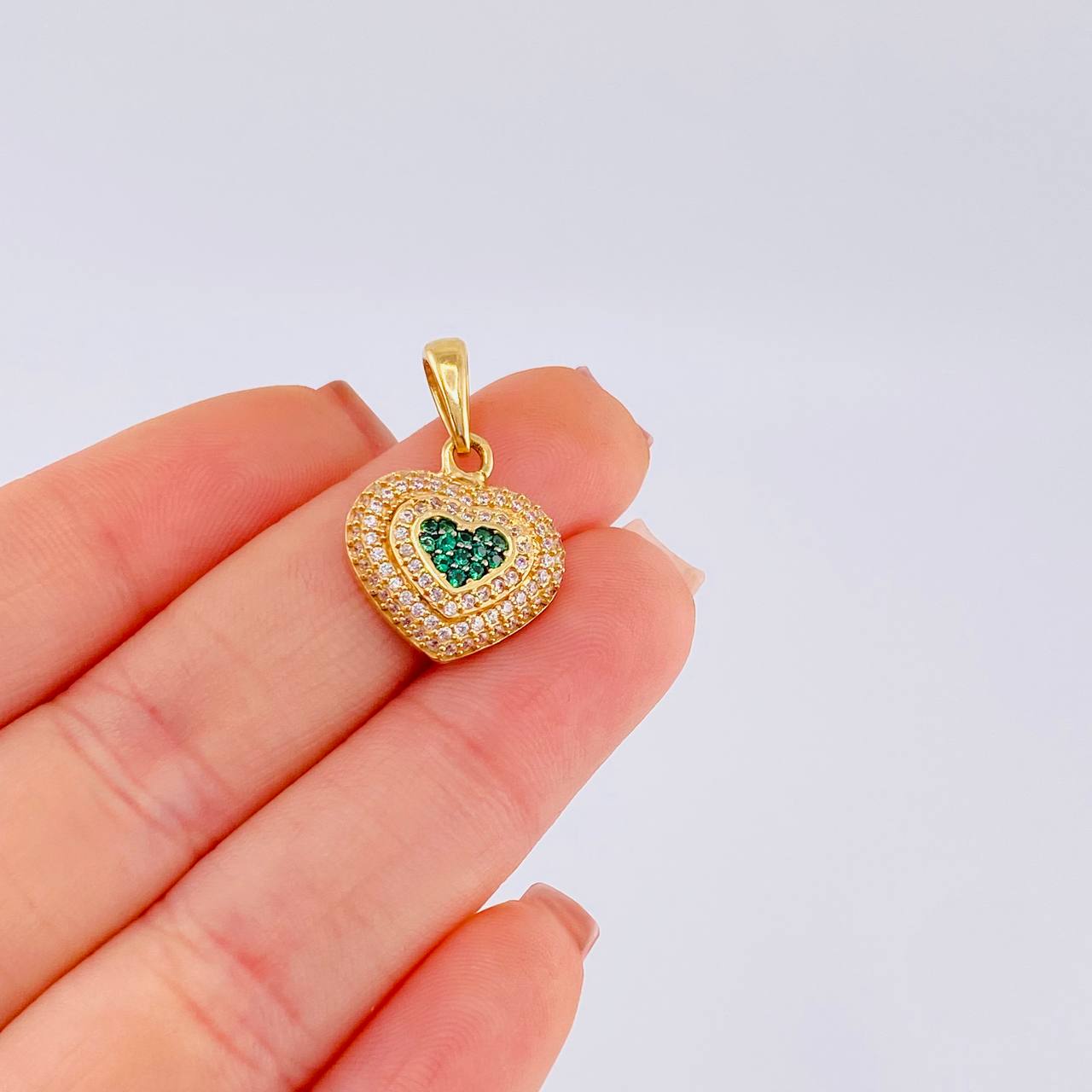 Dije Corazón Tupido 3.5 g / 2.5 cm Oro Amarillo 18K