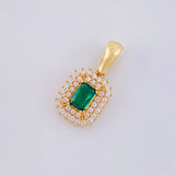 Dije Halo Tupido 2.4 g / 2.1 cm Oro Amarillo 18K