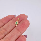 Dije Mapa De Colombia Esmeralda 4Pts 0.25 g / 1.3 cm Oro Amarillo 18K