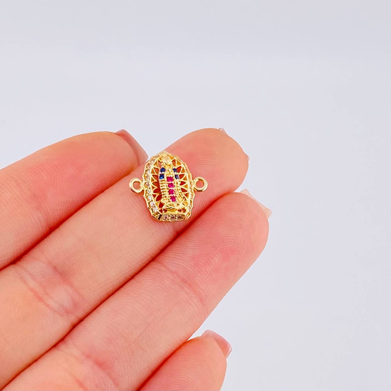 Herraje Virgen Guadalupe 1.2 g / 1.5 cm Oro Amarillo 18K