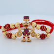 Pulsera Roja Pato Bolsas Dinero 8.4gr / Oro 18K $