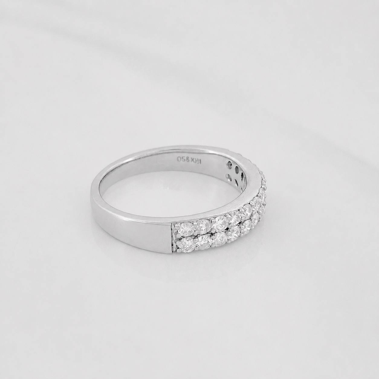 Anillo Churumbela Diamantes 75 Pts 4.34 g / T6 3/4 Oro Blanco 18K