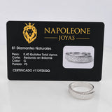 Anillo Cruzado Diamantes 40 Pts 4.2 g / T6 3/4 Oro Blanco 18K