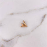 Dije LV 0.85gr / 1cm / Circon Blanco Oro Rosa 18K $